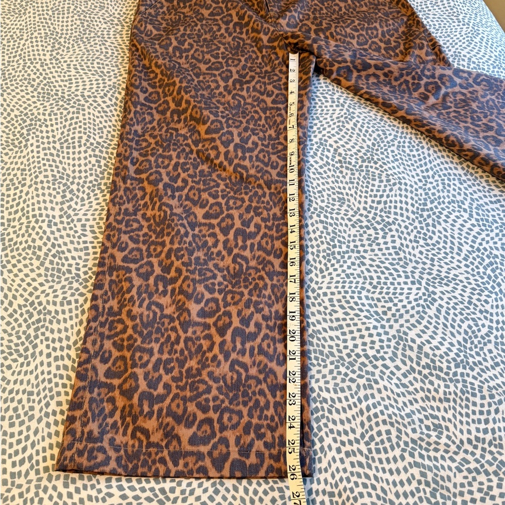 Noisy May | Leopard Print Wide Leg Carpenter Pants - Picture 6 of 11